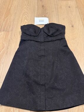 Proenza Schouler Black Jacquard Bustier Twill Tunic